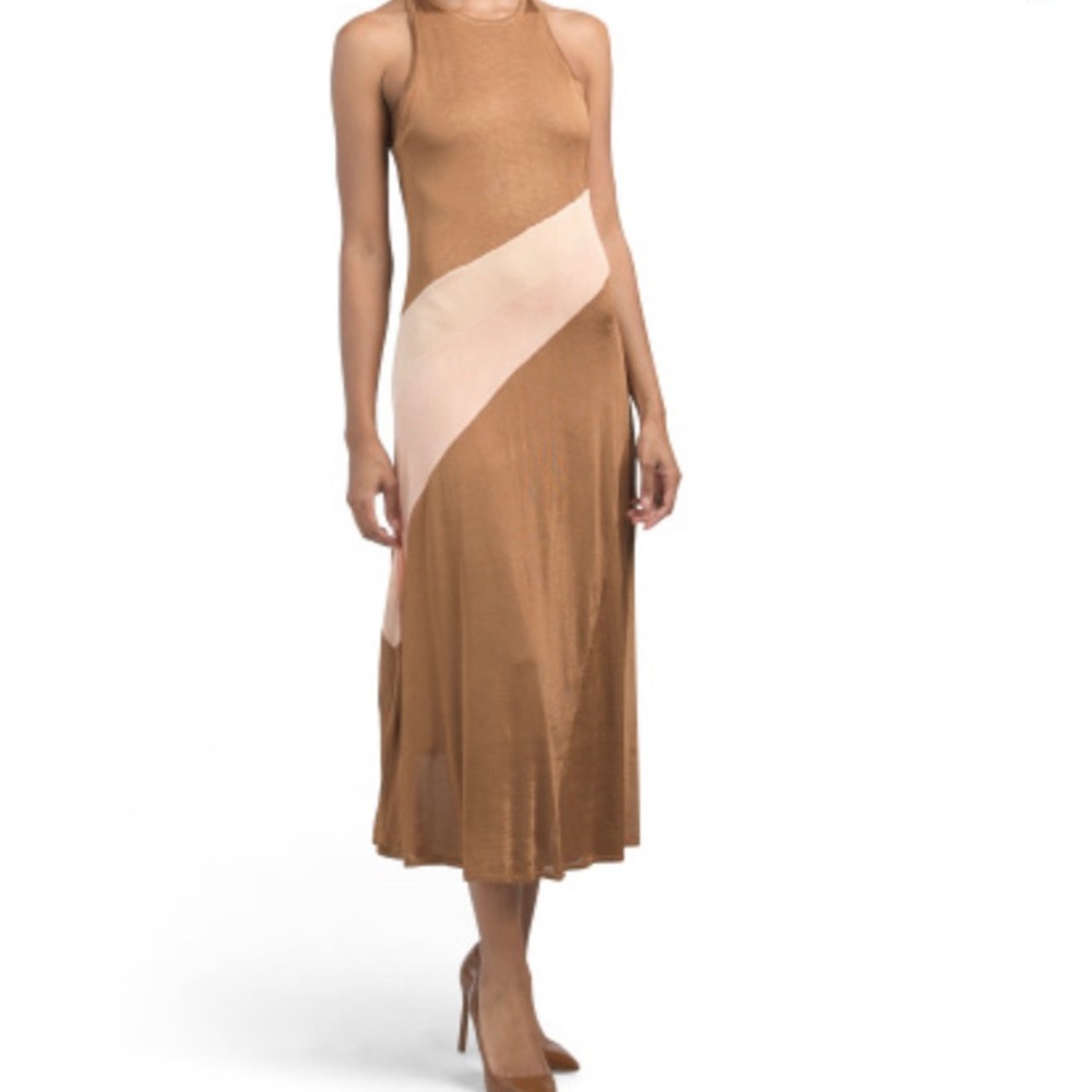 Free People Brown Rayon Maxi Dress NWOT